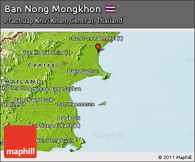 Physical Panoramic Map of Ban Nong Mongkhon