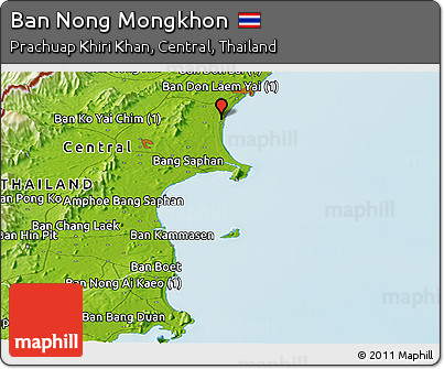 Physical Panoramic Map of Ban Nong Mongkhon