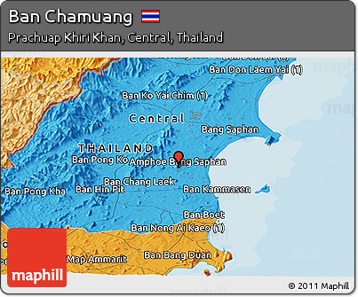 Political Panoramic Map of Ban Chamuang