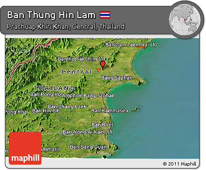Satellite Panoramic Map of Ban Thung Hin Lam
