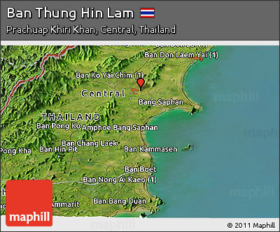 Satellite Panoramic Map of Ban Thung Hin Lam