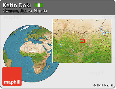 Satellite Location Map of Kafin Doki