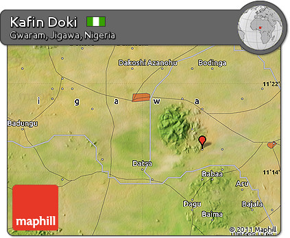 Satellite Map of Kafin Doki