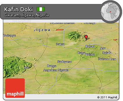 Satellite Panoramic Map of Kafin Doki