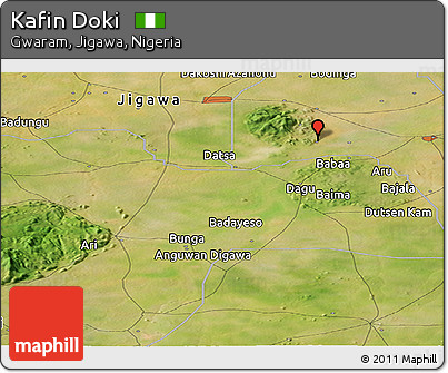 Satellite Panoramic Map of Kafin Doki