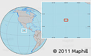 Gray Location Map of the area around 11° 40' 49" N, 103° 37' 30" W