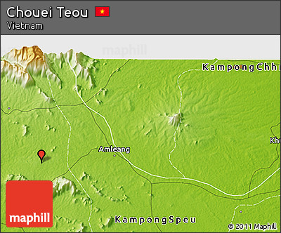 Physical 3D Map of Chouei Teou