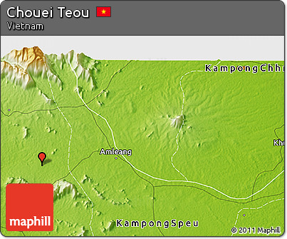 Physical 3D Map of Chouei Teou