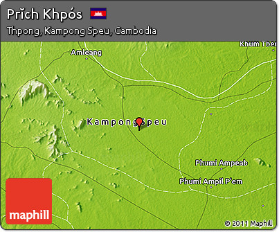 Physical 3D Map of Prĭch Khpós