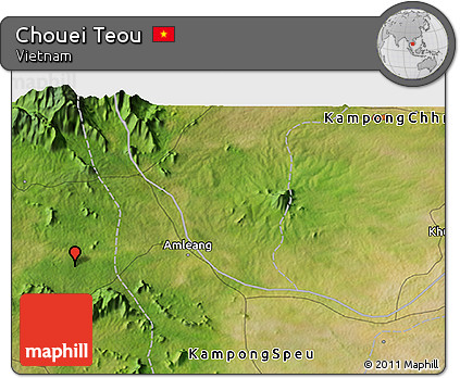 Satellite 3D Map of Chouei Teou