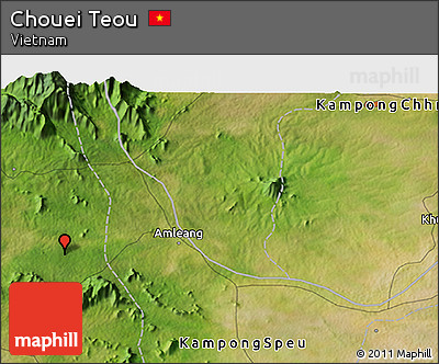 Satellite 3D Map of Chouei Teou