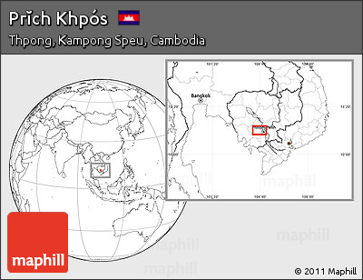 Blank Location Map of Prĭch Khpós