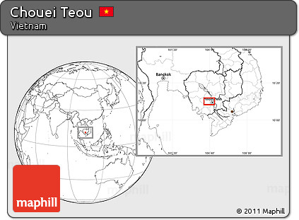 Blank Location Map of Chouei Teou