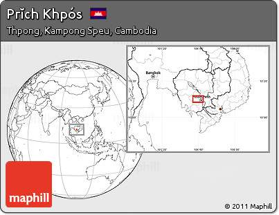 Blank Location Map of Prĭch Khpós