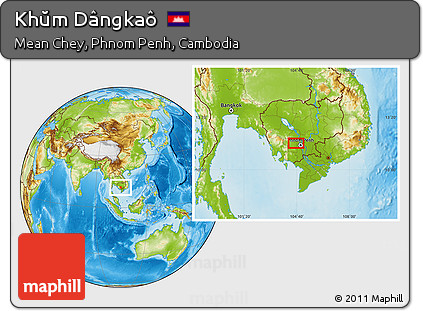 Physical Location Map of Khŭm Dângkaô