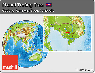 Physical Location Map of Phumĭ Treăng Tréa