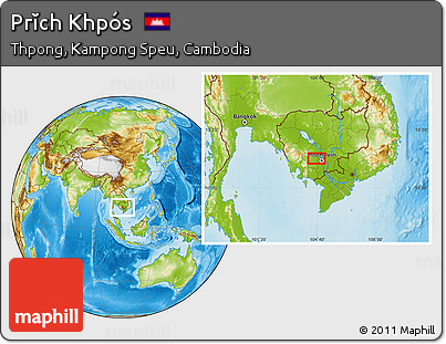 Physical Location Map of Prĭch Khpós