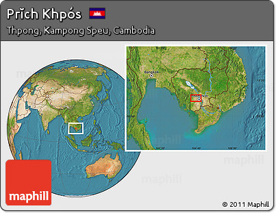 Satellite Location Map of Prĭch Khpós