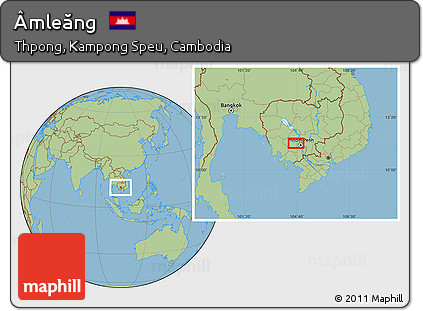 Savanna Style Location Map of Âmleăng