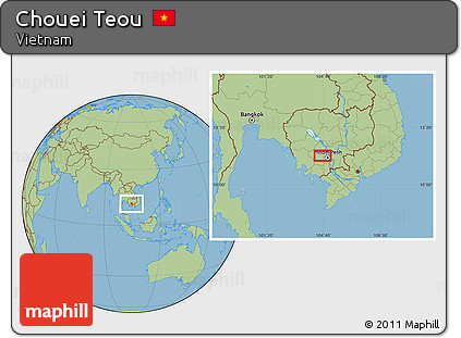Savanna Style Location Map of Chouei Teou
