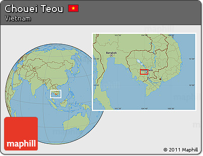 Savanna Style Location Map of Chouei Teou