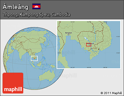 Savanna Style Location Map of Âmleăng