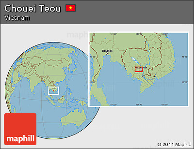 Savanna Style Location Map of Chouei Teou