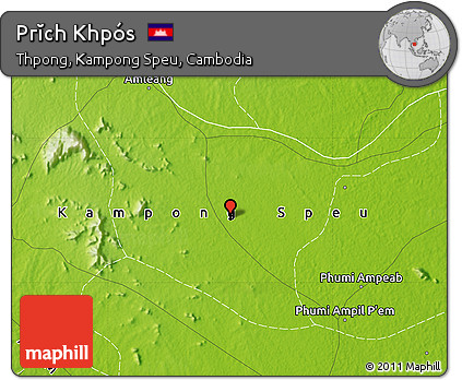 Physical Map of Prĭch Khpós