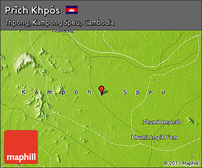 Physical Map of Prĭch Khpós
