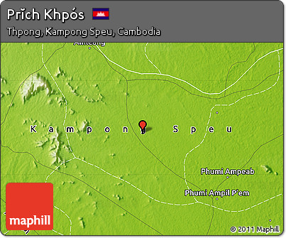 Physical Map of Prĭch Khpós