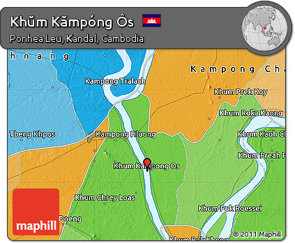 Political Map of Khŭm Kămpóng Ôs