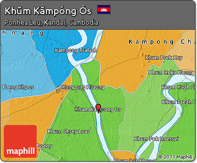 Political Map of Khŭm Kămpóng Ôs