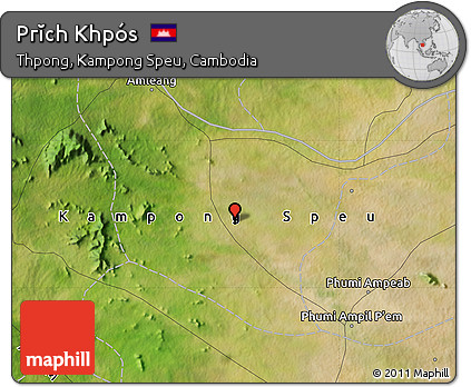 Satellite Map of Prĭch Khpós