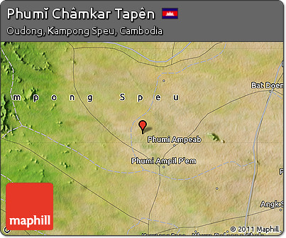 Satellite Map of Phumĭ Châmkar Tapên
