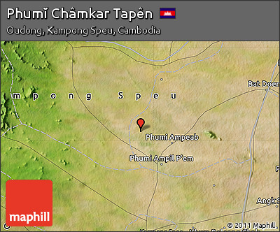 Satellite Map of Phumĭ Châmkar Tapên