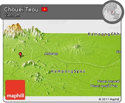 Physical Panoramic Map of Chouei Teou