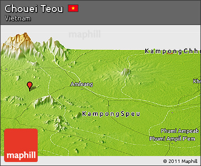 Physical Panoramic Map of Chouei Teou