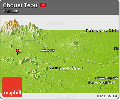 Physical Panoramic Map of Chouei Teou