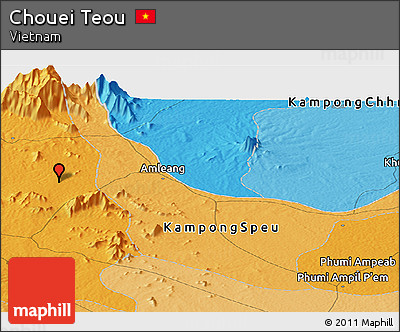 Political Panoramic Map of Chouei Teou