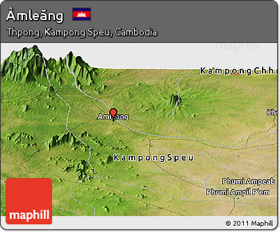 Satellite Panoramic Map of Âmleăng