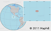 Gray Location Map of the area around 11° 40' 49" N, 105° 19' 29" W