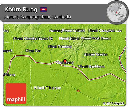 Physical 3D Map of Khŭm Rung