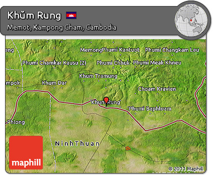Satellite 3D Map of Khŭm Rung