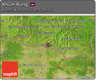Satellite 3D Map of Khŭm Rung