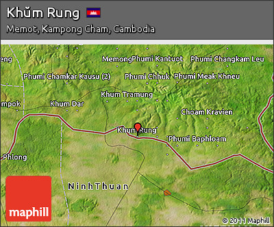 Satellite 3D Map of Khŭm Rung