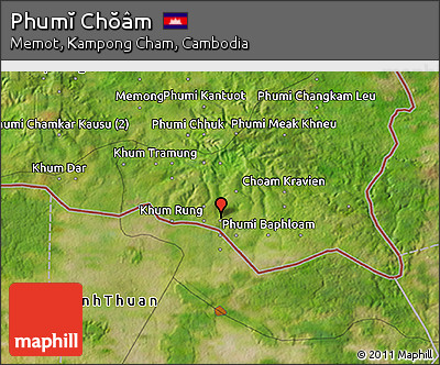 Satellite 3D Map of Phumĭ Chŏâm