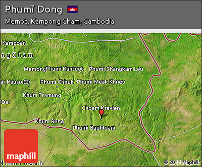 Satellite 3D Map of Phumĭ Dong