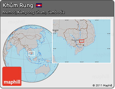 Gray Location Map of Khŭm Rung