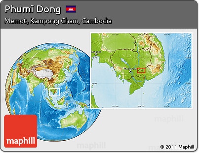 Physical Location Map of Phumĭ Dong