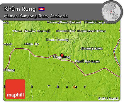 Physical Map of Khŭm Rung